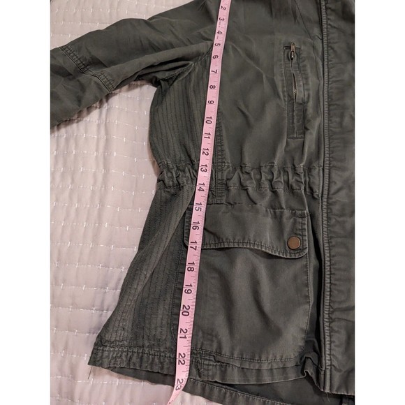 Army Green Cargo Jacket Women's 100% Cotton Large - Picture 13 of 14
